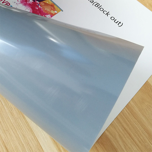 300 Micron Block-Out Polyester Roll Up Film Grey Pet Transparent Self Adhesive Film